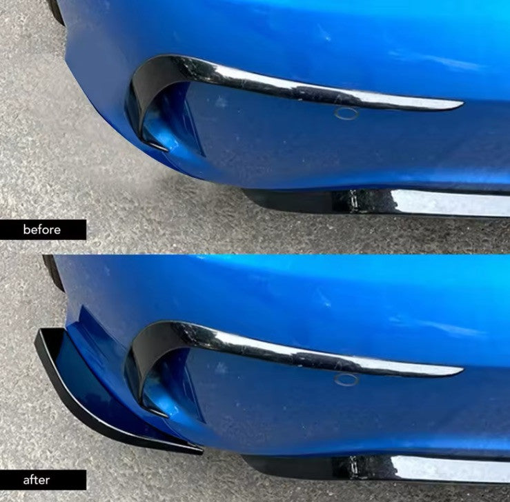 Mercedes A Class W176 AMG Line Rear Spats Rear Bumper Side Splitters Gloss Black